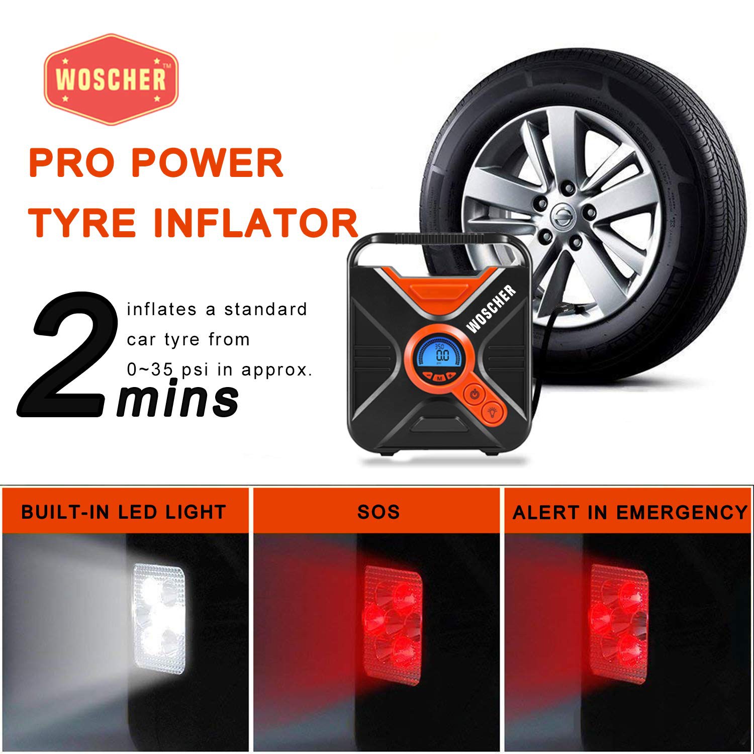 woscher tyre inflator price